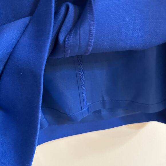 NWT Brooks Brothers Red Fleece Dress Royal Blue Wool Blend Short Sleeve Pencil 0 - Picture 8 of 10